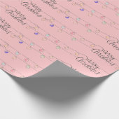 Roze | Versiering van kerstsierpapier Cadeaupapier (Hoek)