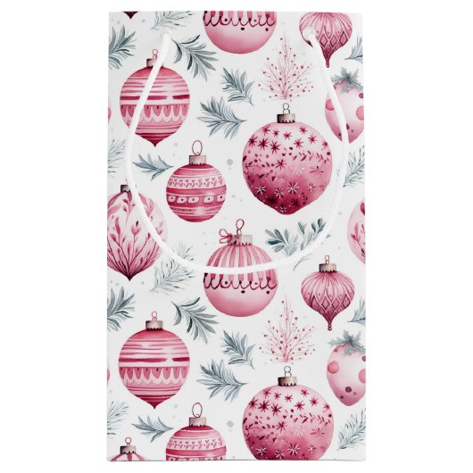 Roze versieringen klein cadeauzakje (Achterkant)