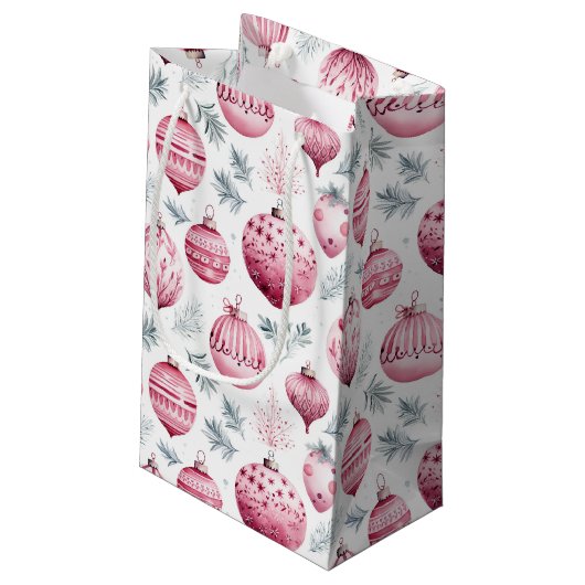 Roze versieringen klein cadeauzakje (Achterkant Gekanteld)