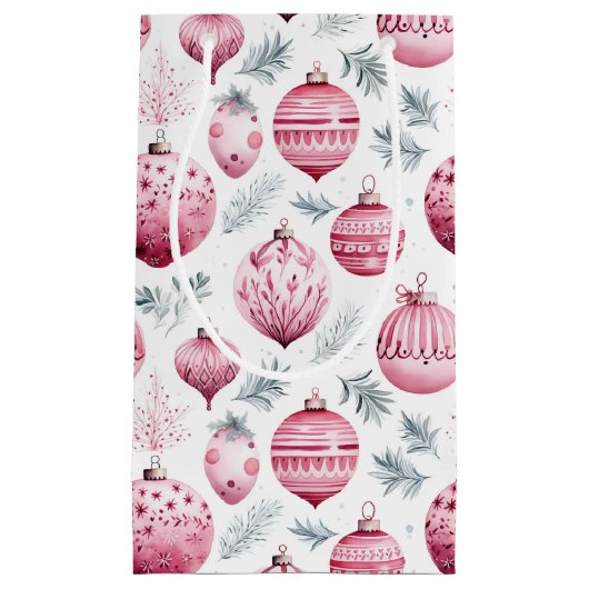 Roze versieringen klein cadeauzakje (Voorkant)