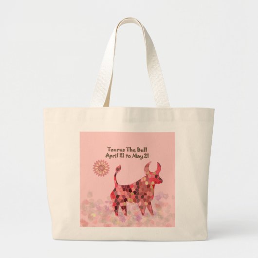 Roze, verstijfd, smaakglas Grote Canvas tas (Voorkant)