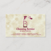 Roze verstuiffles met belletjes Aangepaste letter Visitekaartje (Voorkant)