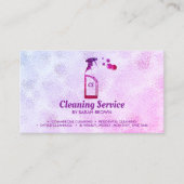 Roze verstuiver met flesjes Aangepaste Initialen Visitekaartje (Voorkant)