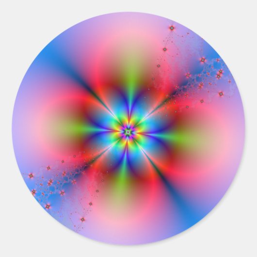 Roze verstuiver op blauwe Sticker (Voorkant)