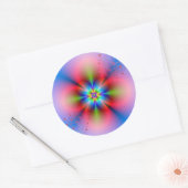 Roze verstuiver op blauwe Sticker (Envelop)