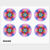 Roze verstuiver op blauwe Sticker (Vel)