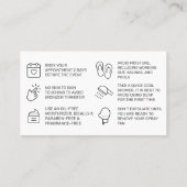 Roze verstuiver voor verpleging visitekaartje (Achterkant)