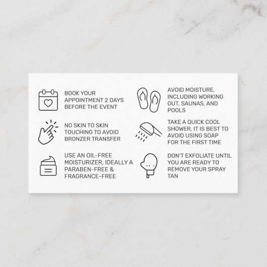 Roze verstuiver voor verpleging visitekaartje (Achterkant)