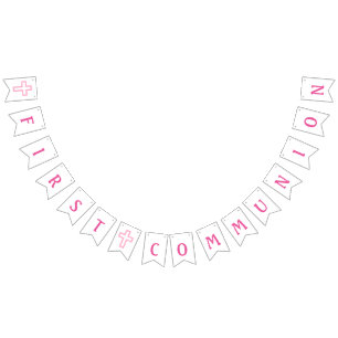 Roze vertakkingsbanner vlaggetjes