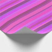 Roze verticale strepen cadeaupapier (Hoek)