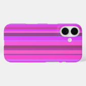 Roze verticale strepen Case-Mate iPhone case (Achterkant (horizontaal))