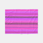 Roze verticale strepen fleece deken (Voorkant (Horizontaal))
