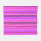 Roze verticale strepen fleece deken (Voorkant (Horizontaal))