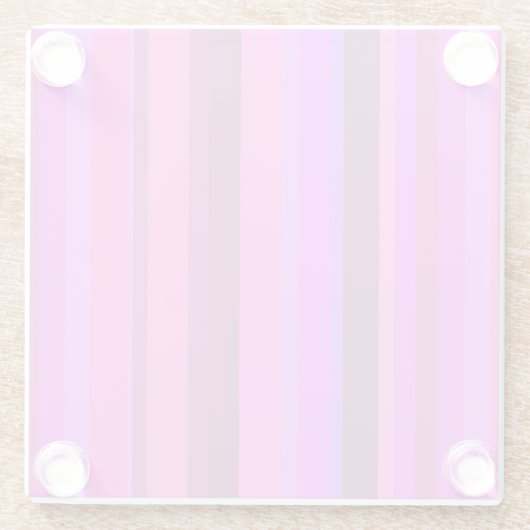 Roze verticale strepen glazen onderzetter (Achterkant)