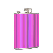 Roze verticale strepen heupfles (Rechts)