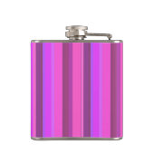 Roze verticale strepen heupfles (Achterkant)