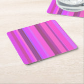 Roze verticale strepen kartonnen onderzetters (Schuin)
