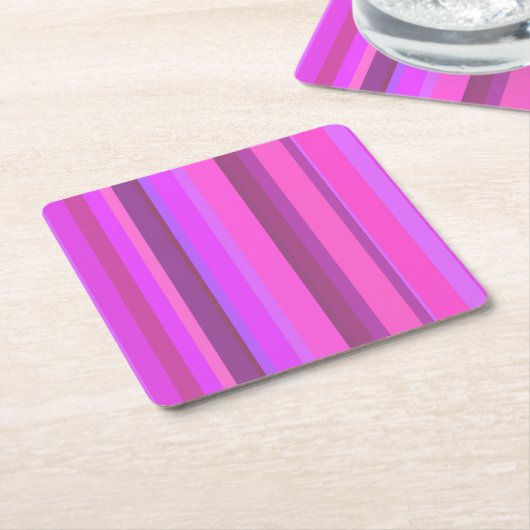 Roze verticale strepen kartonnen onderzetters (Schuin)