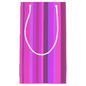 Roze verticale strepen klein cadeauzakje (Voorkant)