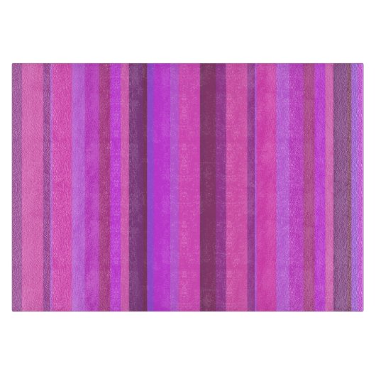 Roze verticale strepen snijplank (Voorkant)