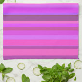 Roze verticale strepen theedoek (Gevouwen)