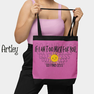 Roze Vertrouwen Vrouw Gelukkige Zonneschijn Tote Bag