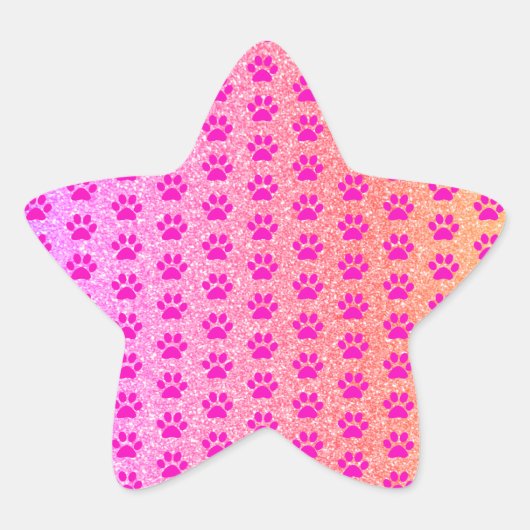 Roze verven Roos Gold Glitter Cute Girly Cool Ster Sticker (Voorkant)