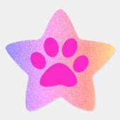 Roze verven Roos Gold Glitter Cute Girly Ster Sticker (Voorkant)