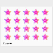 Roze verven Roos Gold Glitter Cute Girly Ster Sticker (Vel)