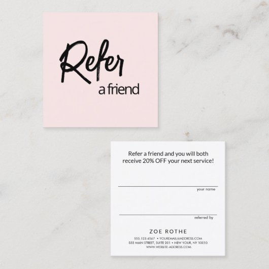 Roze Verwijs een Kaart van de Verwijzing van de Vr (Voorkant / Achterkant)