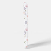 Roze verwilderde bloementuin met monogram Case-Mate iPhone case (Achterkant / Links)