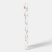Roze verwilderde bloementuin met monogram Case-Mate iPhone case (Achterkant / Links)