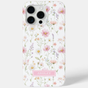 Roze verwilderde tuin gemerkt iPhone 15 pro max hoesje
