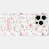 Roze verwilderde tuin gemerkt Case-Mate iPhone case (Achterkant (horizontaal))