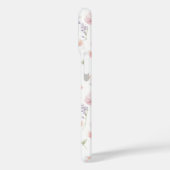 Roze verwilderde tuinvorm met monogram Case-Mate iPhone case (Achterkant / Links)