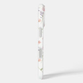 Roze verwilderde tuinvorm met monogram Case-Mate iPhone case (Achterkant / Rechts)
