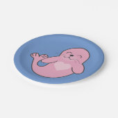 Roze verzegeling papieren bordje (Gekanteld)