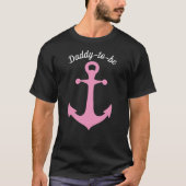 Roze Verzendanker met aangepaste tekst Graphic T-shirt (Voorkant)