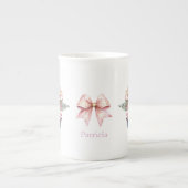 Roze Vespa Kerstshoppingtrip Porselein Kop (Voorkant)