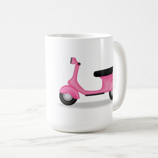 Roze Vespa koffie mok (Voorkant rechts)