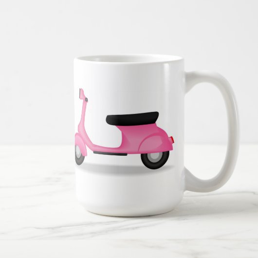 Roze Vespa koffie mok (Rechts)