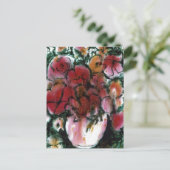 "Roze vet" Briefkaart (Staand voorkant)