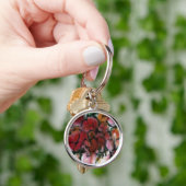 "Roze vet" Floral Sleutelhanger (Hand)