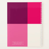 Roze Vet Jaar Kleurblok Planner (Achterkant)