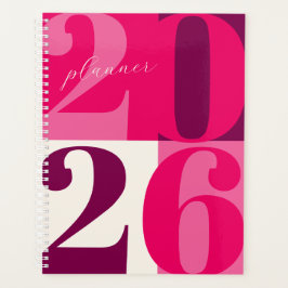 Roze Vet Jaar Kleurblok Planner