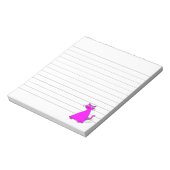 Roze vet, op maat gemaakt notitieblok (Linkerzijde)