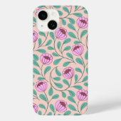 Roze vetgedrukte bloemen Case-Mate iPhone case (Achterkant)