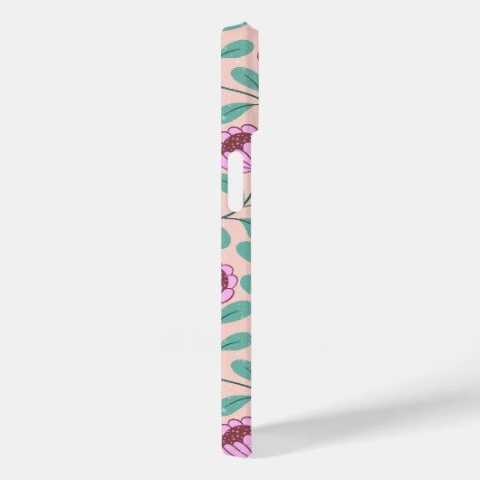 Roze vetgedrukte bloemen Case-Mate iPhone case (Achterkant / Rechts)