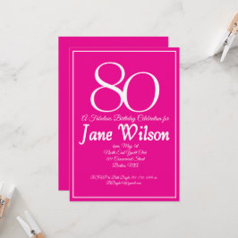 Roze Vetgedrukte Typografie 80 en Fantastische Ver Kaart