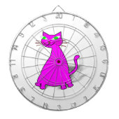 Roze vetkat dartbord (Voorkant)